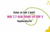 Bài 7.7 SGK Toán 10 tập 2 Kết nối tri thức